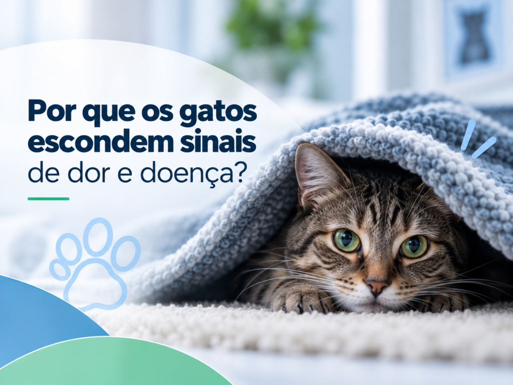 Gato representando sinais de dor e doença que podem passar despercebidos