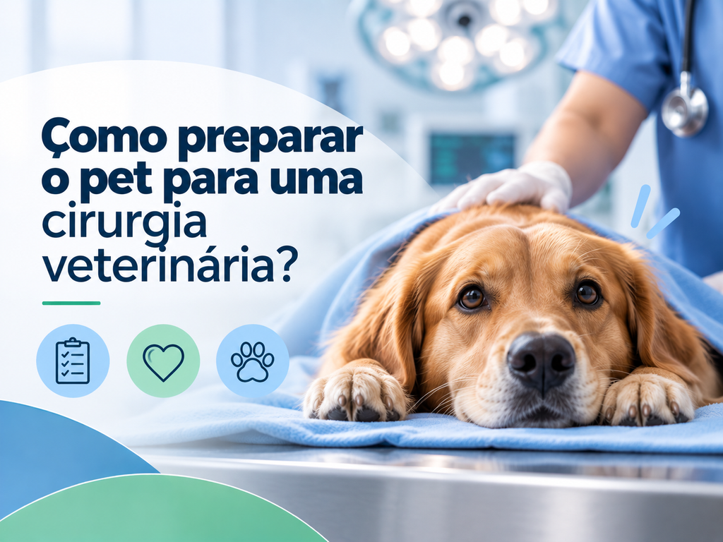 Pet sendo preparado para procedimento cirúrgico veterinário