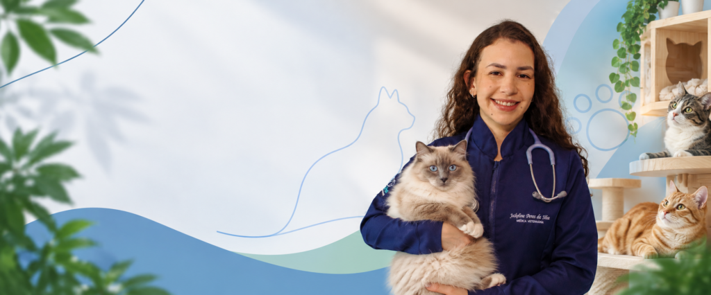 Dra. Jackeline Peres, médica veterinária com atendimento especializado em felinos na Amigo Fiel em Blumenau
