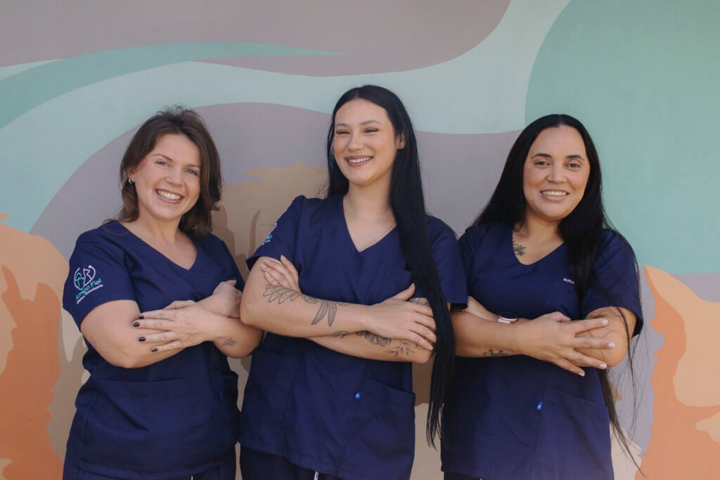 Equipe da Clínica Veterinária Amigo Fiel reunida em Blumenau